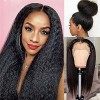 13x4HD Lace Front Wig Human Hair Yaki Wigs Perruque Yaki Perruque Cheveux Humain Meches Cheveux Naturels BréSilienne Kinky St