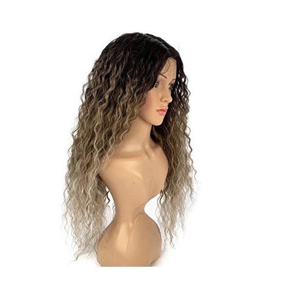 SLEEK synthétique perruque de dentelle 30” long Lace Parting Wig perruques bouclées Synthetic 4 Deep Parting With Baby Hair