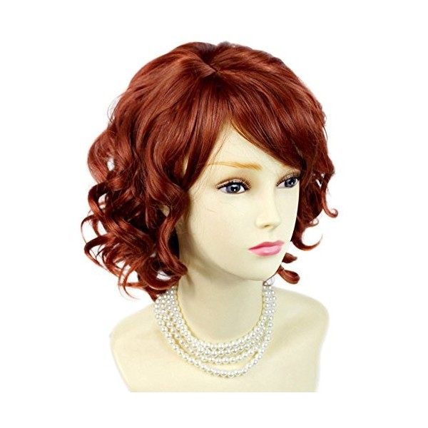 NEW !!! Lovely Short Wig Curly Fox Red Summer Style Skin Top Ladies Wigs UK by Wiwigs