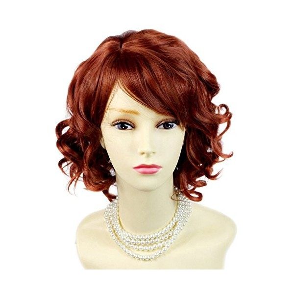 NEW !!! Lovely Short Wig Curly Fox Red Summer Style Skin Top Ladies Wigs UK by Wiwigs