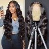 Perruque 13x4 Lace Front Perruque 180% Density Body Wave Miel Blond Ombre 4/27 Couleur Highlight Lace Front Wig Brésiliennes 