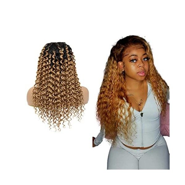 Perruque Cheveux Humain Lace Wig Human Hair 1B27 Honey Blonde Lace Front Wigs Human Hair Brazilian Virgin Hair Wigs 4x4 Free 