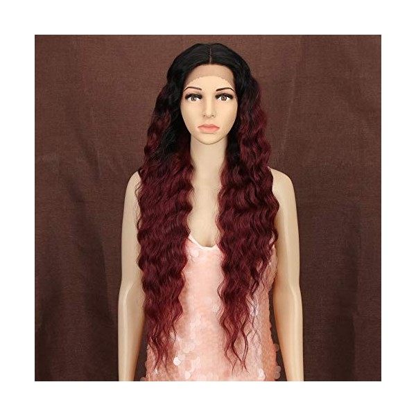 Style Icon perruques Lace Front Wigs Synthetique 76cm Longue Perruque Ondulée Devant En Dentelle Perruque Pour Femmes Fibres 