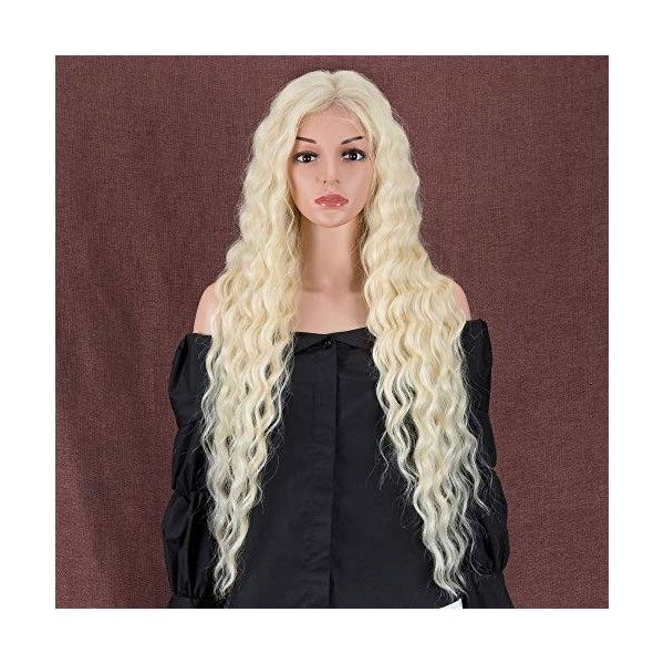 Style Icon perruques Lace Front Wigs Synthetique 76cm Longue Perruque Ondulée Devant En Dentelle Perruque Pour Femmes Fibres 