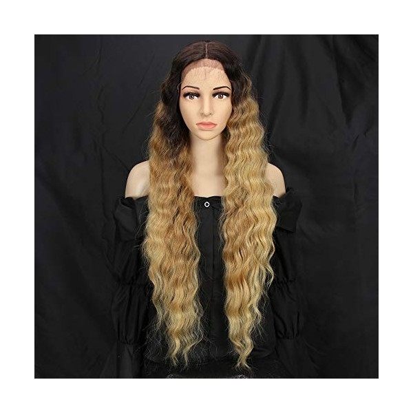 Style Icon perruques Lace Front Wigs Synthetique 76cm Longue Perruque Ondulée Devant En Dentelle Perruque Pour Femmes Fibres 