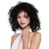 WIG ME UP - DW-2698-2BH30 Perruque dame courte hauteur dépaules bouclée sauvage volumineuse brun châtain mèches brun foncé