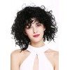 WIG ME UP - DW-2698-2BH30 Perruque dame courte hauteur dépaules bouclée sauvage volumineuse brun châtain mèches brun foncé