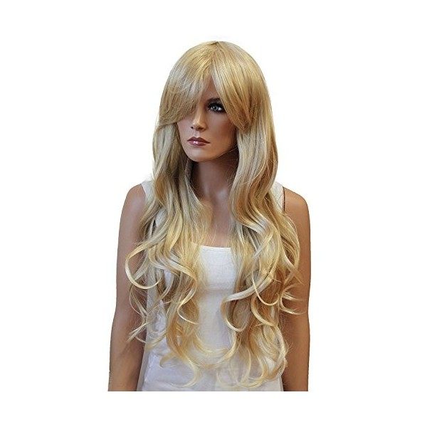 CAISHA by PRETTYSHOP Perruque Wig Volumineuse Cheveux Longs Cosplay Théâtre Show Ondulé Bordeaux FS836e