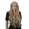 CAISHA by PRETTYSHOP Perruque Wig Volumineuse Cheveux Longs Cosplay Théâtre Show Ondulé Bordeaux FS836e