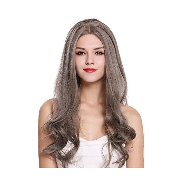 WIG ME UP - 1570A-27 Perruque dame longue ondulée raie centrale blond fraise vénitien