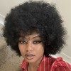 Queentas 8 "Naturel Noir Court Kinky Bouclés Perruques Afro de cheveux humains pour les femmes noires boucles moelleuses 