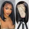 13x4 Perruque Cheveux Humain Bob Perruque Femme Naturelle Perruque Bresilienne Cheveux Humain Bob Lace Wig Human Hair for Bla