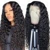 LVY Perruque brésilienne lace front 100% perruque cheveux humain wave curly lace wig human hair 150% cheveux naturel bresilie