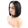 BLISSHAIR Perruque lace front perruque femme cheveux humains véritables Bob Droits Brésiliens Glueless Lace Front 4X4 Fermetu