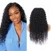 Perruque Bresilienne Perruque Cheveux Humain 4x4 Lace Front Wig Human Hair Water Wave Wig HD Lace Wig Pre Plucked Knots Natur