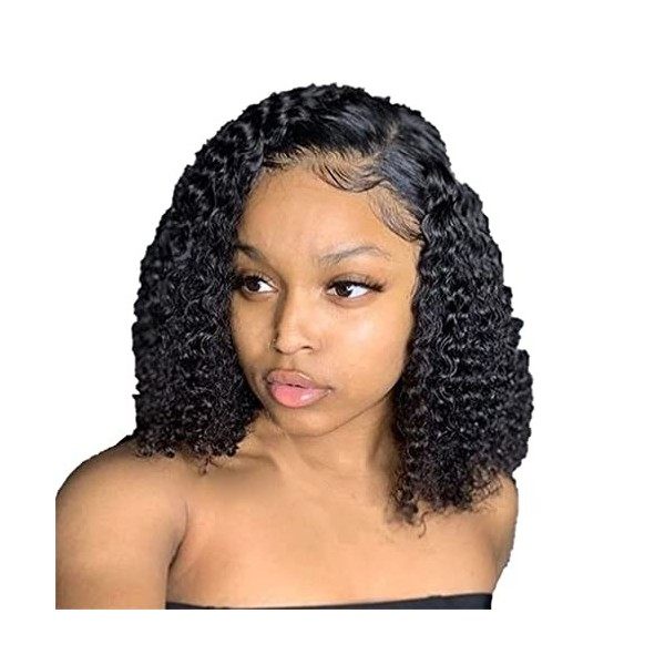 JcziJcx Perruque Bresilienne Bob Wig Human Hair Wig 4x4 Lace Closure Wig Indian Virgin Hair Wig With Baby Hair Water Wave Wig