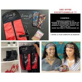 Perruque femme naturelle brésilienne 100% cheveux humains I Perruque bandeau Headband wig I 10A densité 150% couleur noire I 