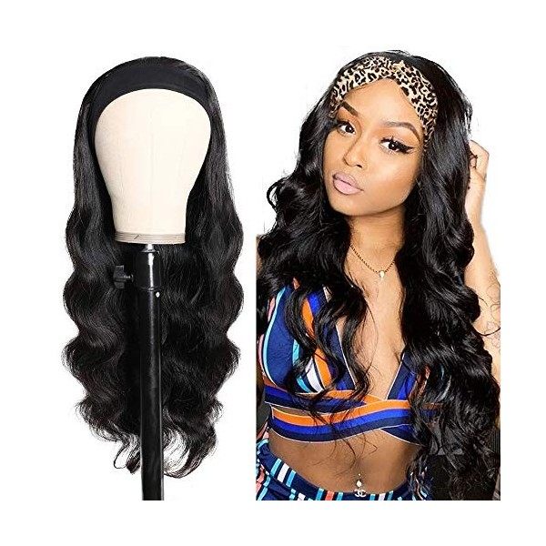 Perruque bandeau cheveux humain perruque bresilienne Ondulé perruque avec bandeau 150% Densité perruque femme body wave human