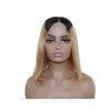 Perruque Femme Naturelle Brésilien Bob Closure Wig Human Hair 4x4 Lace Closure Wig 1B/27 Colored Straight Wig Human Hair Glue