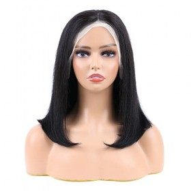 13x4 Lace Frontal Wig Straight Bob Wigs Lace Front Human Hair Perruque frontale en dentelle Wigs 25 cm droit Transparent Lace
