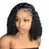 JcziJcx Perruque Bresilienne Bob Wig Human Hair Wig 4x4 Lace Closure Wig Indian Virgin Hair Wig With Baby Hair Water Wave Wig