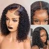 Perruque Femme Naturelle Perruque Bresilienne Cheveux Humain 180% Density 13x4 Bob Curly Lace Wig Human Hair for Black Women 