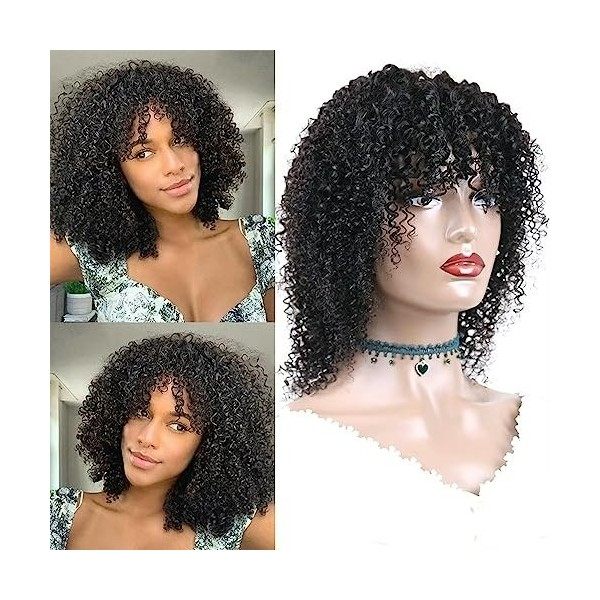 EMOL Hair Perruque Naturelle Femme Perruque Cheveux Humains Court Bob Perruque Bresilienne Courte Lisse Bob Short Straight Bo