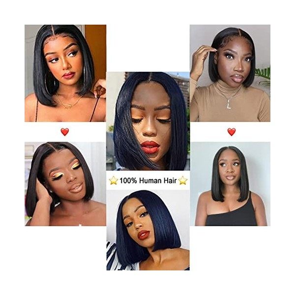 Jaja Hair Short Bob Wig Lace Front Human Hair Wigs For Black Women Brazilian Virgin Hair Straight Bob Wig Remy Hair Wigs 10 I