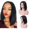 TNICE Perruque Bresilienne Cheveux Humain Bob Courte 4x1 Lace Frontal Wig Perruque Femme Naturelle Bresilienne T part Lace Wi