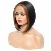 SEELAUGH Perruques Lace Front Wig Droite Cheveux Courts 9 Inch Lace Front Bob Wigs for Women