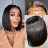 BLISSHAIR Lace Closure Bob Femme Naturel Wig - Perruque Bresilienne Bob Wigs - Cheveux Humain Femme Naturel 10 pouces