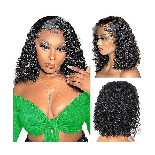 Beluck Perruque Femme Naturelle Brésilien Cheveux Humain 13x6 Curly