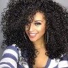 Colorfulpanda Perruque Femme Naturelle Bouclée Cheveux Kinky Curly Bob Afro Wigs pour Femme 150% Densité Perruque rouge 14 Po