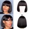 Perruque Bresilienne courte 8 pouce Perruque femme Cosplay Naturelle Courte Bob Wig Perruque Tissage Naturel Cheveux Humain a