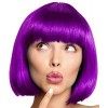 Perruque Sexy Bob Wig tête de groom Cabaret Perruques Charleston pour Mardi Gras/Carnaval & Fête à thème - 13 COULEURS Viole