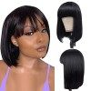 Straight Bob Wigs for Black Women Perruque Femme Naturelle Cheveux Courts Perruque Brésilienne Cheveux Perruque Femme Cheveux