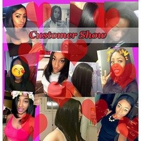 Vanessa Queen Silky Straight Short Cut Bob Wigs For Black Women Synthetic Lace Front Wig 12-14Inch