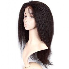 QQ@QQ Perruques Longues Cheveux Droite Hair Long Kinky Straight Lace Front Wigs Pre Plucked 13 * 5 with Curly Bob Wigs for Bl