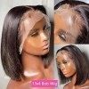 Perruque Femme Bob Perruque 13x4 Lace Front Cheveux Humains Raides 150% Densité Bresilienne Vierge Remy Hair Femmes Straight 