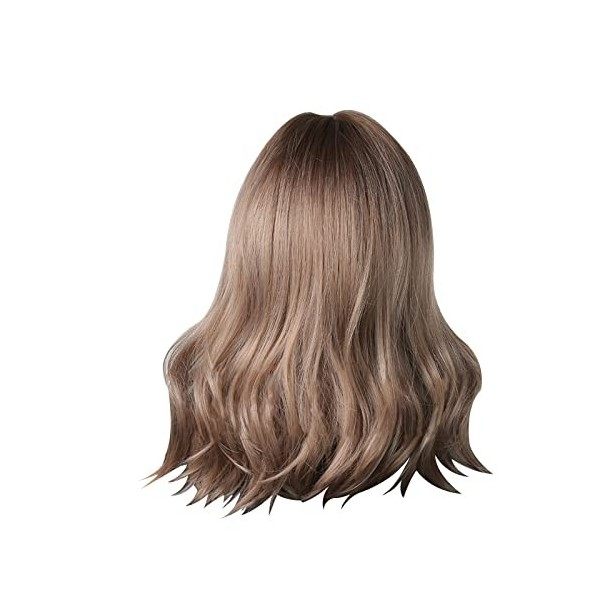 Perruque Femme Courte Court pour les femmes mode synthétique perruque bouclée nouvelle perruque brune perruque naturelle cour