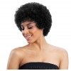 Perruque Bresilienne Courte Perruque Afro Femme Naturelle avec Frange Kinky Bouclée Perruque Cheveux Humain Pour les Femmes N