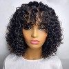 Yavida Perruque Bandeau Cheveux Humain Perruque Bresilienne Bob Wig Courte Perruque Femme Naturelle Cheveux Humains Densité d