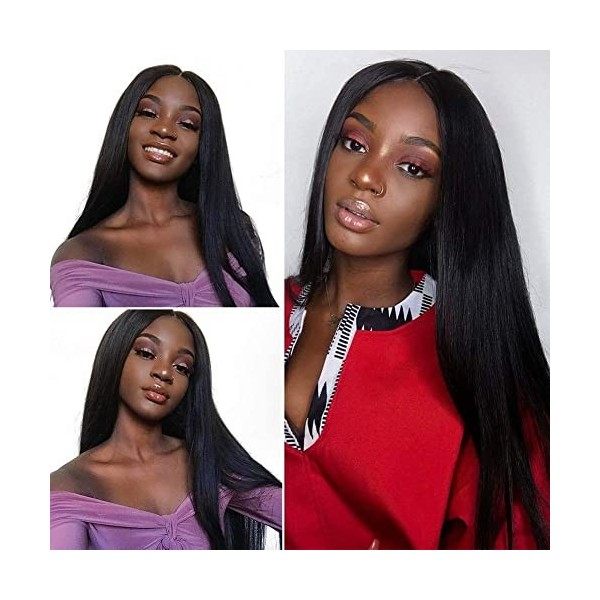 TOOCCI Lace Frontal Wig Cap Human Hair Wig Perruque Bresilienne Lace Wig Afro Meches Cheveux Brésilienne Naturels Droit 18in