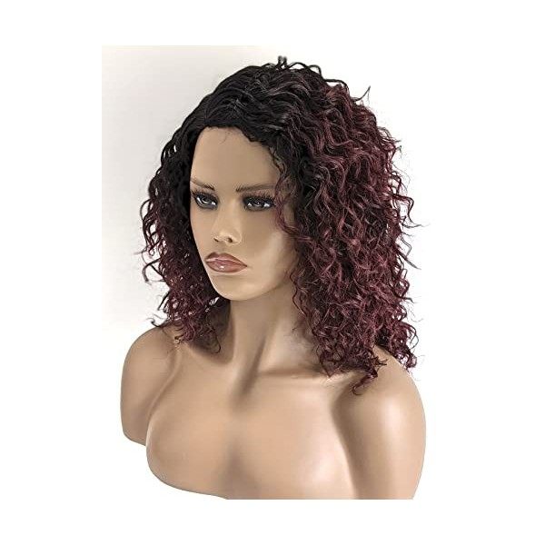 ECLA Shakira Perruque Bouclée Mi-longue 43,2cm 17” Cheveux Synthétiques Résistants à La Chaleur Pour Les Femmes Couleur Tie a