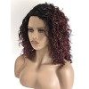 ECLA Shakira Perruque Bouclée Mi-longue 43,2cm 17” Cheveux Synthétiques Résistants à La Chaleur Pour Les Femmes Couleur Tie a