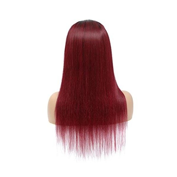 JcziJcx Lace Wig Human Hair Ombre Human Hair Wig Perruque Cheveux Humain 4x4 Lace Closure Wig Real Brazilian Straight Remy Ha