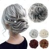 JJstar Chignon Postiche Cheveux Grande Postiches Bouclés Ondulés Chouchou Cheveux Naturel Faux Chignon Elastique pour Femmes 