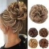 JJstar Chignon Postiche Cheveux Grande Postiches Bouclés Ondulés Chouchou Cheveux Naturel Faux Chignon Elastique pour Femmes 