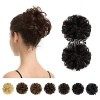 BARSDAR Postiches Cheveux Chignon 100% Cheveux Humain Naturel Bouclé Chouchou Chignon Coiffé Décoiffé Extensions de Cheveux C