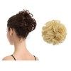 BARSDAR Postiches Cheveux Chignon 100% Cheveux Humain Naturel Bouclé Chouchou Chignon Coiffé Décoiffé Extensions de Cheveux C